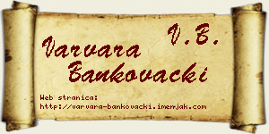 Varvara Bankovački vizit kartica